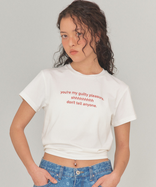 LOTSYOU（ロッツユー）の「LOTSYOU_Guilty Pleasure Baby T-shirt Ivory（Tシャツ/カットソー・レディース・その他・OS）」の4枚目の写真