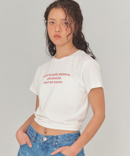 LOTSYOU（ロッツユー）の「LOTSYOU_Guilty Pleasure Baby T-shirt Ivory（Tシャツ/カットソー・レディース・その他・OS）」の5枚目の写真
