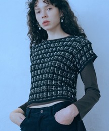 Check Jacquard Tshirt / チェックジャガードTシャツ