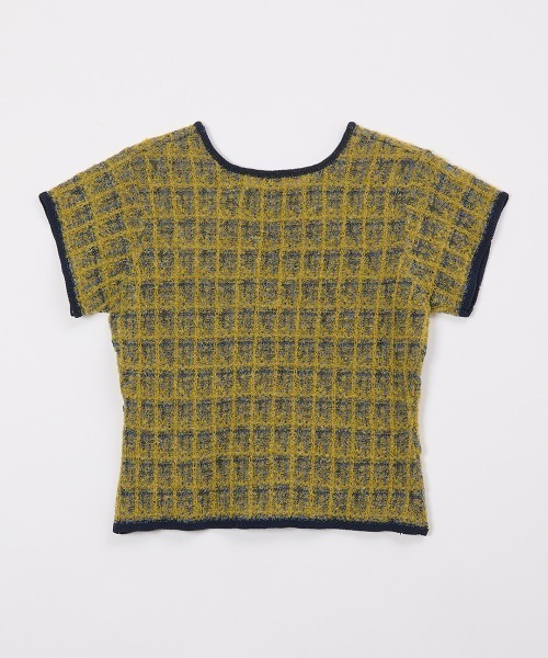 leinwande（ラインヴァンド）の「Check Jacquard Tshirt / チェックジャガードTシャツ（Tシャツ/カットソー・レディース・Yellow/Black/Wine・ONE SIZE）」の9枚目の写真