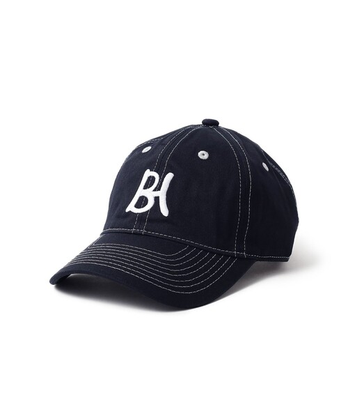 BEAMS HEART（ビームスハート）の「ロゴ 配色ステッチ キャップ（キャップ・メンズ・ブラック/ネイビー・ONE SIZE）」の2枚目の写真