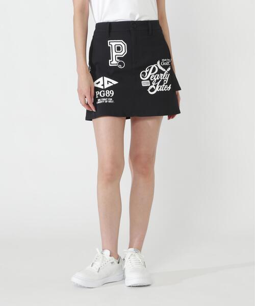 PEARLY GATES(パーリーゲイツ)の「【PEARLY GATES】【一部店舗&公式オンライン限定カラー有り】カレッジロゴPeストレッチドビースカート(スカート・レディース・ブラック系その他/ベージュ系その他・SMALL/LARGE/MEDIUM)」の3枚目の写真
