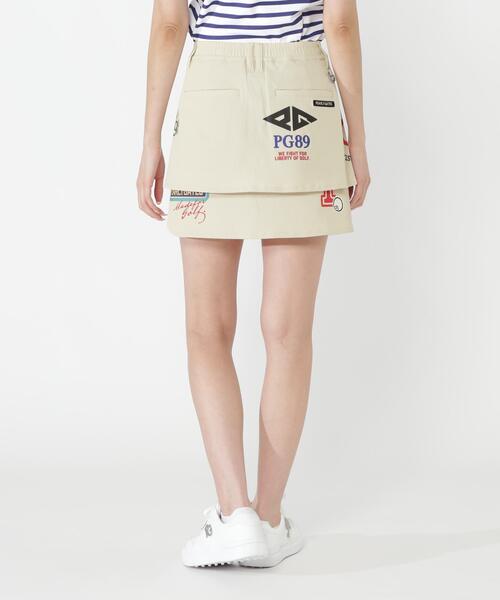 PEARLY GATES(パーリーゲイツ)の「【PEARLY GATES】【一部店舗&公式オンライン限定カラー有り】カレッジロゴPeストレッチドビースカート(スカート・レディース・ブラック系その他/ベージュ系その他・SMALL/LARGE/MEDIUM)」の12枚目の写真