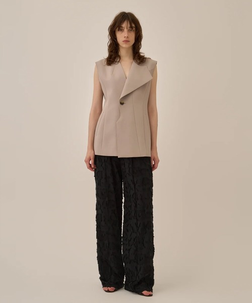 AKIRANAKA(アキラナカ)の「【AKIRANAKA/アキラナカ】Block flower pants(その他パンツ・レディース・ブルー・1)」の2枚目の写真