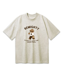 コーヒーとベアオーバーサイズ半袖Tシャツ