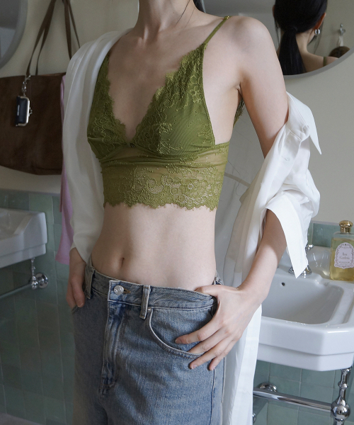 PROJECT WAVE(プロジェクトウェーブ)の「RACE BRA TOP-GREEN(Tシャツ/カットソー・レディース・ライトグレー/グリーン/ブラウン/アイボリー・FREE)」の5枚目の写真