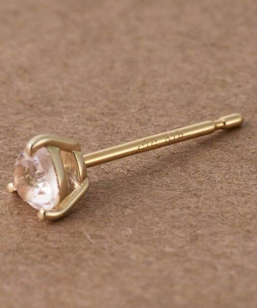 ete bijoux（エテビジュー）の「[ピース] K10YG モルガナイト ピアス（ピアス（片耳用）・レディース・イエローゴールド・FREE）」の3枚目の写真