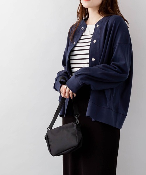 ElegChic（エレグシック）の「コットンワッフルカーディガン（カーディガン/ボレロ・レディース・ネイビー/パープル/ブラック/チャコールグレー・4L/XL/M）」の18枚目の写真