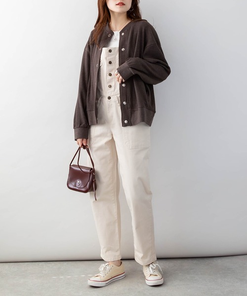 ElegChic（エレグシック）の「コットンワッフルカーディガン（カーディガン/ボレロ・レディース・ネイビー/パープル/ブラック/チャコールグレー・4L/XL/M）」の13枚目の写真