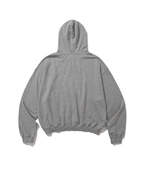 ANGLAN(アングラン)の「Big Applique Hood Zip-Up - Melange Grey(パーカー・メンズ・その他・2/1)」の2枚目の写真