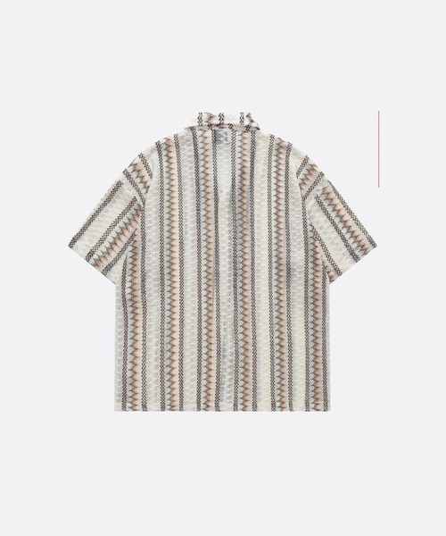 U:UME(ユーム)の「Emboss Hollow Out Shirt(シャツ/ブラウス・メンズ・アイボリー・LARGE/MEDIUM/SMALL)」の2枚目の写真