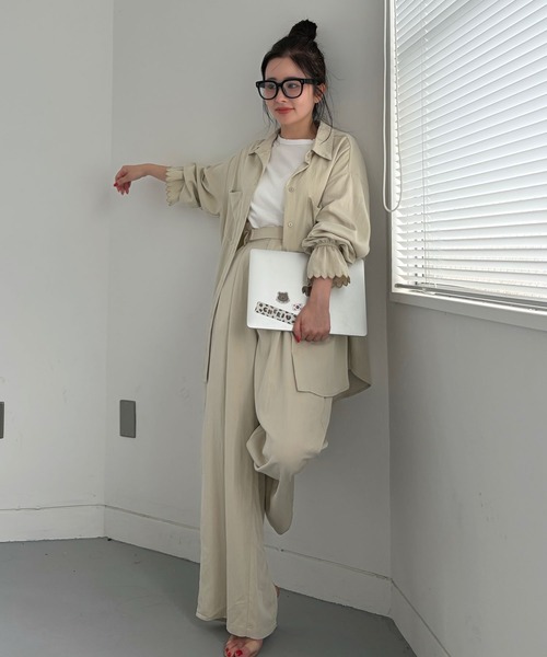 CHERI since1985(シェリ)の「袖スカラップオーバーシャツ(シャツ/ブラウス・レディース・アイボリー/イエロー/ブラック・FREE)」の19枚目の写真