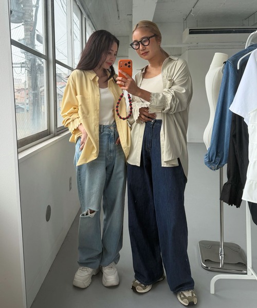 CHERI since1985(シェリ)の「袖スカラップオーバーシャツ(シャツ/ブラウス・レディース・アイボリー/イエロー/ブラック・FREE)」の22枚目の写真