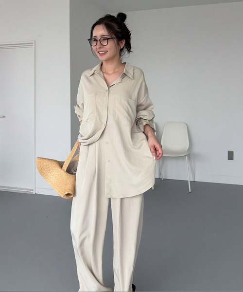 CHERI since1985(シェリ)の「袖スカラップオーバーシャツ(シャツ/ブラウス・レディース・アイボリー/イエロー/ブラック・FREE)」の9枚目の写真