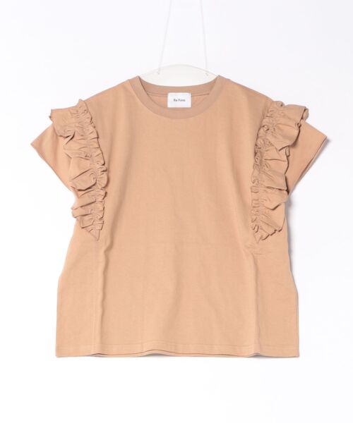 Re Fiina(フィーナ)の「コットンフリルカットソー(Tシャツ/カットソー・レディース・ベージュ/チャコールグレー・FREE)」の17枚目の写真