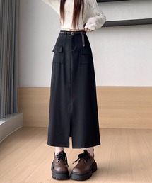 カーゴポケットスリットロングスカート