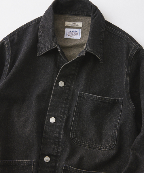 JOURNAL STANDARD relume(ジャーナルスタンダード レリューム)の「クラフトデニム 13.5OZ カバーオール(デニムジャケット・メンズ・ネイビー/ブラック系その他/ブルー系その他・MEDIUM/LARGE)」の18枚目の写真