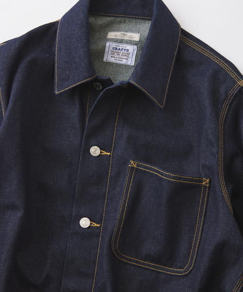 JOURNAL STANDARD relume(ジャーナルスタンダード レリューム)の「クラフトデニム 13.5OZ カバーオール(デニムジャケット・メンズ・ネイビー/ブラック系その他/ブルー系その他・MEDIUM/LARGE)」の19枚目の写真