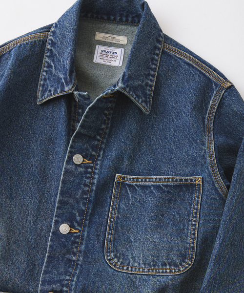 JOURNAL STANDARD relume(ジャーナルスタンダード レリューム)の「クラフトデニム 13.5OZ カバーオール(デニムジャケット・メンズ・ネイビー/ブラック系その他/ブルー系その他・MEDIUM/LARGE)」の20枚目の写真