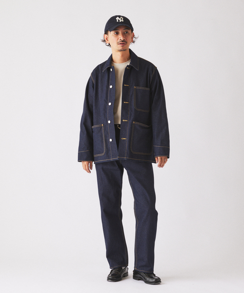 JOURNAL STANDARD relume(ジャーナルスタンダード レリューム)の「クラフトデニム 13.5OZ カバーオール(デニムジャケット・メンズ・ネイビー/ブラック系その他/ブルー系その他・MEDIUM/LARGE)」の22枚目の写真