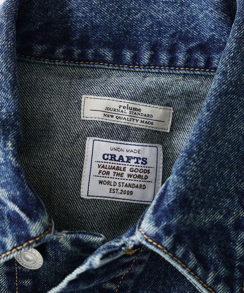 JOURNAL STANDARD relume(ジャーナルスタンダード レリューム)の「クラフトデニム 13.5OZ カバーオール(デニムジャケット・メンズ・ネイビー/ブラック系その他/ブルー系その他・MEDIUM/LARGE)」の10枚目の写真