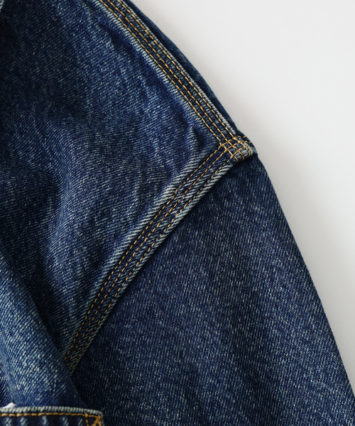 JOURNAL STANDARD relume(ジャーナルスタンダード レリューム)の「クラフトデニム 13.5OZ カバーオール(デニムジャケット・メンズ・ネイビー/ブラック系その他/ブルー系その他・MEDIUM/LARGE)」の12枚目の写真