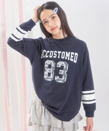 MELLOW-LY（メロウリー）の「【MELLOW-LY/綿100】アソートロゴルーズ長袖Tシャツ（Tシャツ/カットソー）」