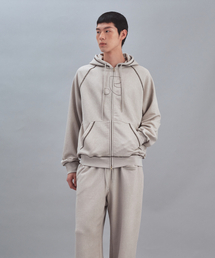 PIGMENT HOOD ZIP-UP - BEIGE
