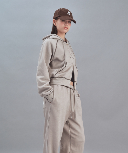 Rest&Recreation(レストアンドレクリエーション)の「PIGMENT HOOD ZIP-UP - BEIGE(パーカー・メンズ・その他・LARGE/SMALL)」の2枚目の写真