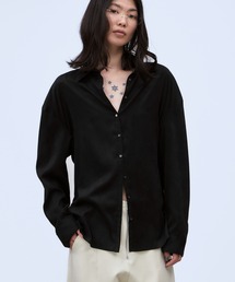 MULTIWAY SLEEVE SUEDE-LIKE SHIRT / マルチウェイ スリーブ スエードライク シャツ