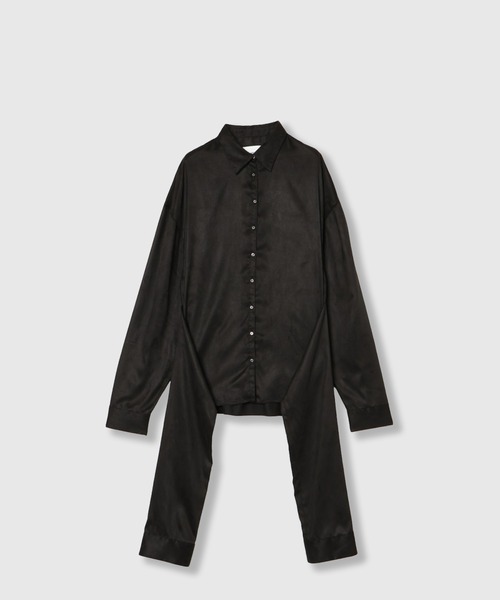 THINGS THAT MATTER（シングス ザット マター）の「MULTIWAY SLEEVE SUEDE-LIKE SHIRT / マルチウェイ スリーブ スエードライク シャツ（シャツ/ブラウス・レディース・ブラック・FREE）」の11枚目の写真