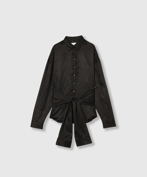 THINGS THAT MATTER（シングス ザット マター）の「MULTIWAY SLEEVE SUEDE-LIKE SHIRT / マルチウェイ スリーブ スエードライク シャツ（シャツ/ブラウス・レディース・ブラック・FREE）」の12枚目の写真
