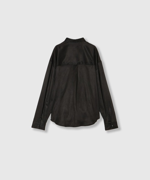 THINGS THAT MATTER（シングス ザット マター）の「MULTIWAY SLEEVE SUEDE-LIKE SHIRT / マルチウェイ スリーブ スエードライク シャツ（シャツ/ブラウス・レディース・ブラック・FREE）」の13枚目の写真