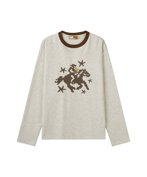 LOSERS CLUB（ルーザーズクラブ）の「LSC カウボーイ ロゴ ロングスリーブ オートミール（Tシャツ/カットソー・レディース・その他・SMALL/MEDIUM/X-SMALL）」の2枚目の写真