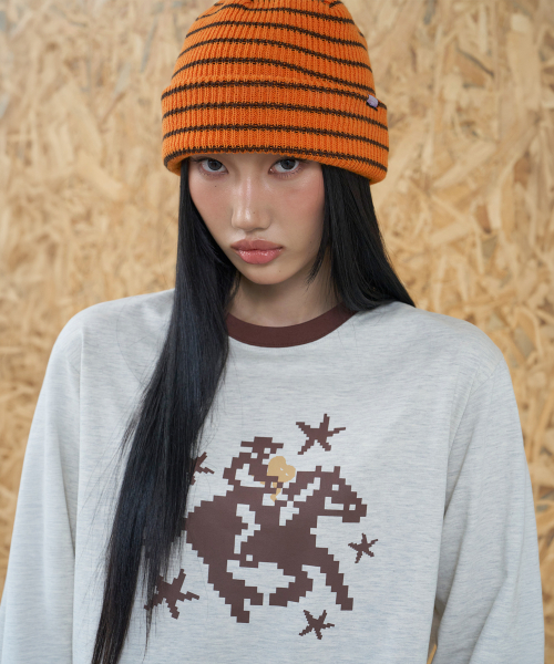 LOSERS CLUB（ルーザーズクラブ）の「LSC カウボーイ ロゴ ロングスリーブ オートミール（Tシャツ/カットソー・レディース・その他・SMALL/MEDIUM/X-SMALL）」の4枚目の写真