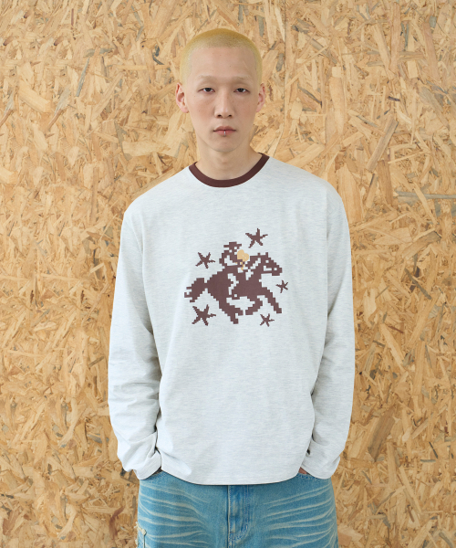 LOSERS CLUB（ルーザーズクラブ）の「LSC カウボーイ ロゴ ロングスリーブ オートミール（Tシャツ/カットソー・レディース・その他・SMALL/MEDIUM/X-SMALL）」の6枚目の写真