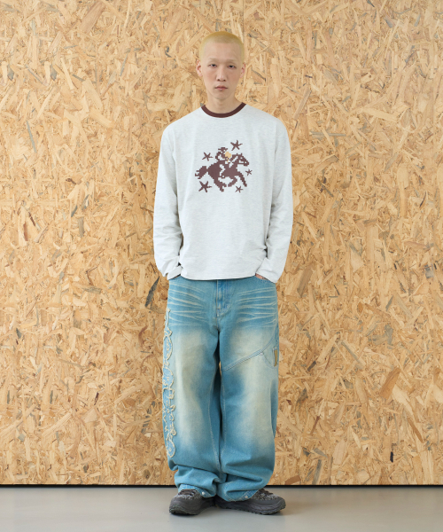 LOSERS CLUB（ルーザーズクラブ）の「LSC カウボーイ ロゴ ロングスリーブ オートミール（Tシャツ/カットソー・レディース・その他・SMALL/MEDIUM/X-SMALL）」の8枚目の写真