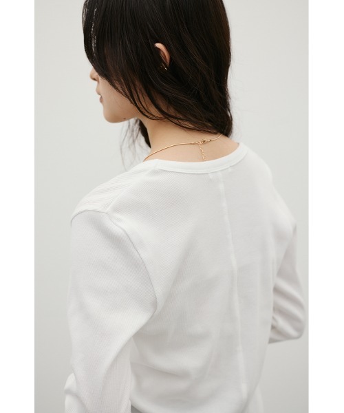 STYLEMIXER(スタイルミキサー)の「UネックロンT(Tシャツ/カットソー・レディース・ホワイト/ブラック/マスタード・FREE)」の11枚目の写真
