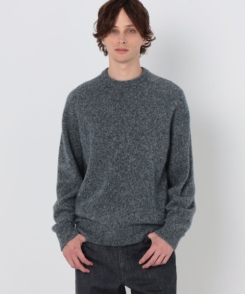 TOMORROWLAND (トゥモローランド)の「【WEB先行予約】TOMORROWLAND tricot メリノウール チーゼル起毛 クルーネックニット(ニット/セーター・メンズ・ベージュ/チャコールグレー/ダークブルー・L/M/S)」の5枚目の写真