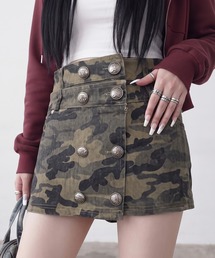 フロントボタンミニスカート