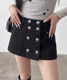 フロントボタンミニスカート
