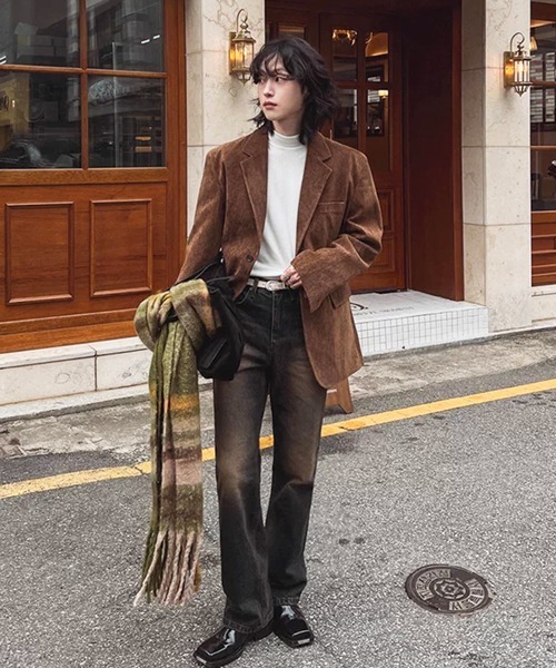 NOWLE（ノウル）の「【NOWLE】スマートフィット モックネック スムース カットソー 長袖 Tシャツ / ロンT（Tシャツ/カットソー・メンズ・ホワイト/ブラック・X-LARGE/LARGE/MEDIUM）」の19枚目の写真