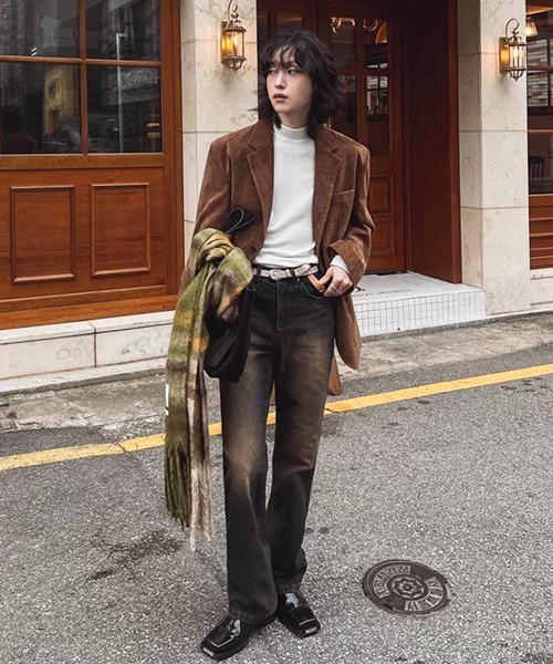 NOWLE（ノウル）の「【NOWLE】スマートフィット モックネック スムース カットソー 長袖 Tシャツ / ロンT（Tシャツ/カットソー・メンズ・ホワイト/ブラック・X-LARGE/LARGE/MEDIUM）」の20枚目の写真