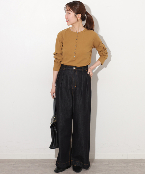 JOURNAL STANDARD relume(ジャーナルスタンダード レリューム)の「ソフトベアテレコヘンリープルオーバー(Tシャツ/カットソー・レディース・キャメル/ホワイト/ブラック・FREE)」の20枚目の写真