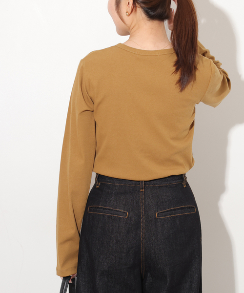 JOURNAL STANDARD relume(ジャーナルスタンダード レリューム)の「ソフトベアテレコヘンリープルオーバー(Tシャツ/カットソー・レディース・キャメル/ホワイト/ブラック・FREE)」の15枚目の写真
