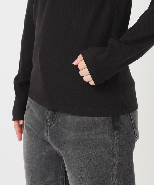 JOURNAL STANDARD relume(ジャーナルスタンダード レリューム)の「ソフトベアテレコヘンリープルオーバー(Tシャツ/カットソー・レディース・キャメル/ホワイト/ブラック・FREE)」の9枚目の写真