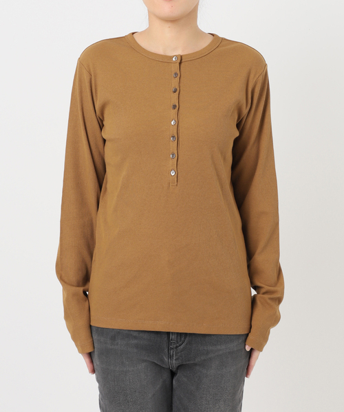 JOURNAL STANDARD relume(ジャーナルスタンダード レリューム)の「ソフトベアテレコヘンリープルオーバー(Tシャツ/カットソー・レディース・キャメル/ホワイト/ブラック・FREE)」の5枚目の写真