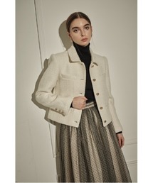 Éclat Wool Tweed Jacket ウールブレンドツィードジャケット