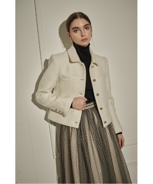 ERADIE(エラディエ)の「Éclat Wool Tweed Jacket ウールブレンドツィードジャケット(その他アウター・レディース・オフホワイト・FREE)」の14枚目の写真