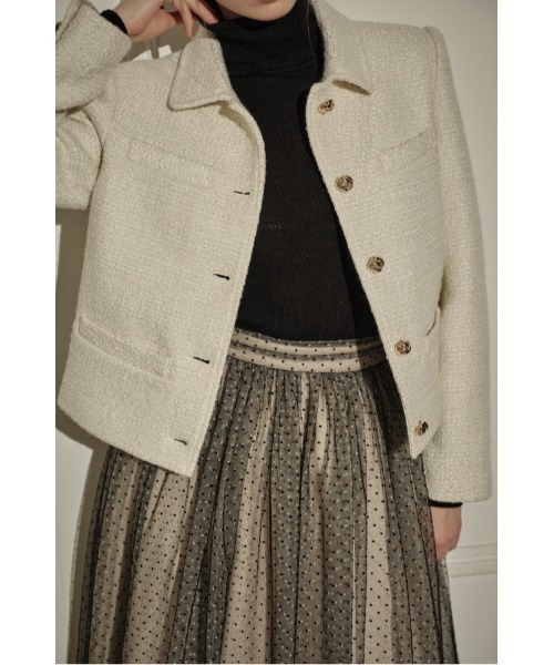 ERADIE(エラディエ)の「Éclat Wool Tweed Jacket ウールブレンドツィードジャケット(その他アウター・レディース・オフホワイト・FREE)」の21枚目の写真